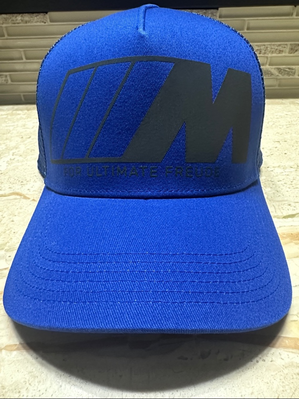 BMW Blue Cap with Black 'M' Logo NWT